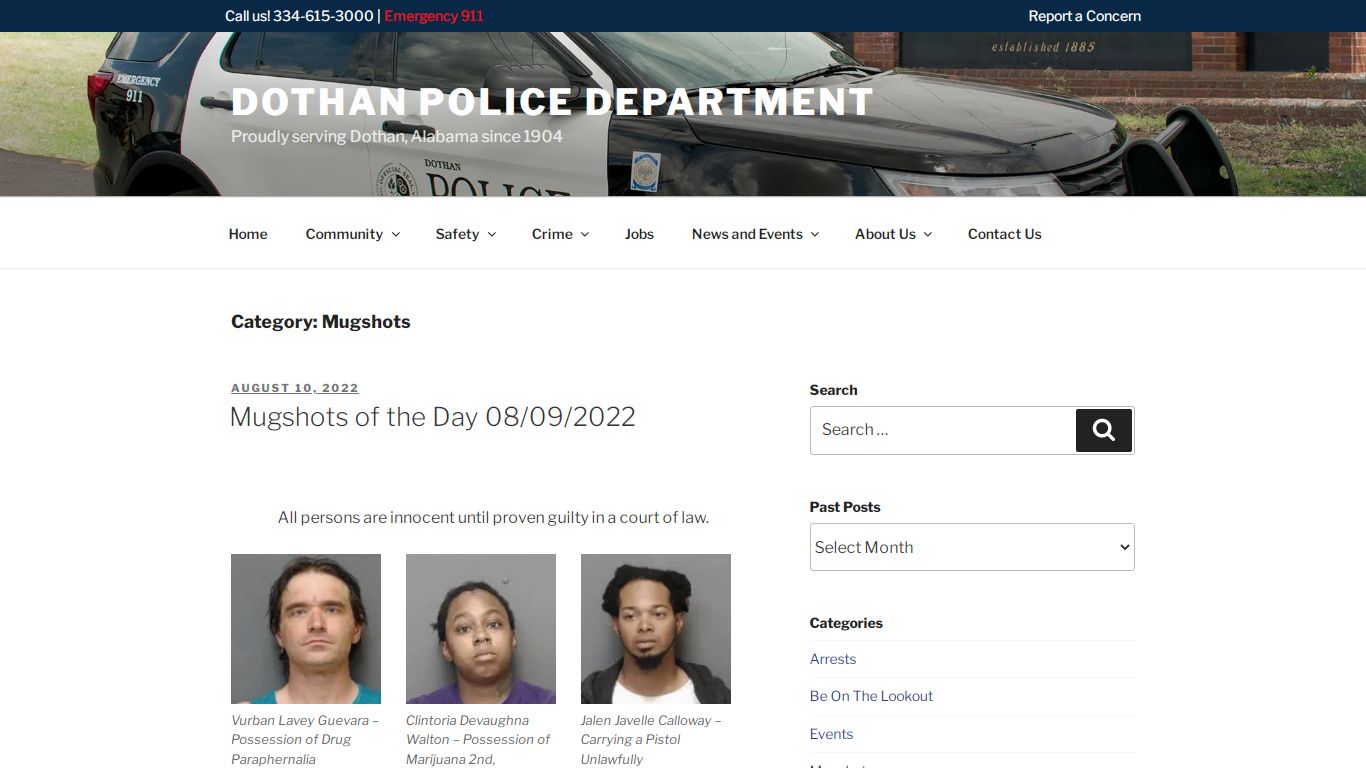 Mugshots – Dothan Police Department